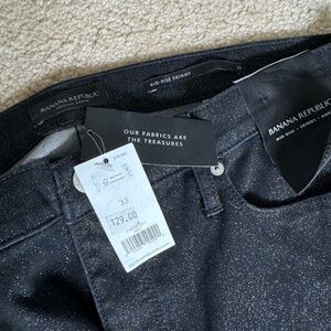NWT Banana Republic sparkly midrise skinny jeans Size 26